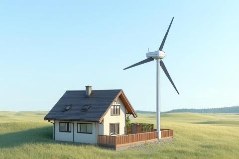 Small wind turbine at a home
